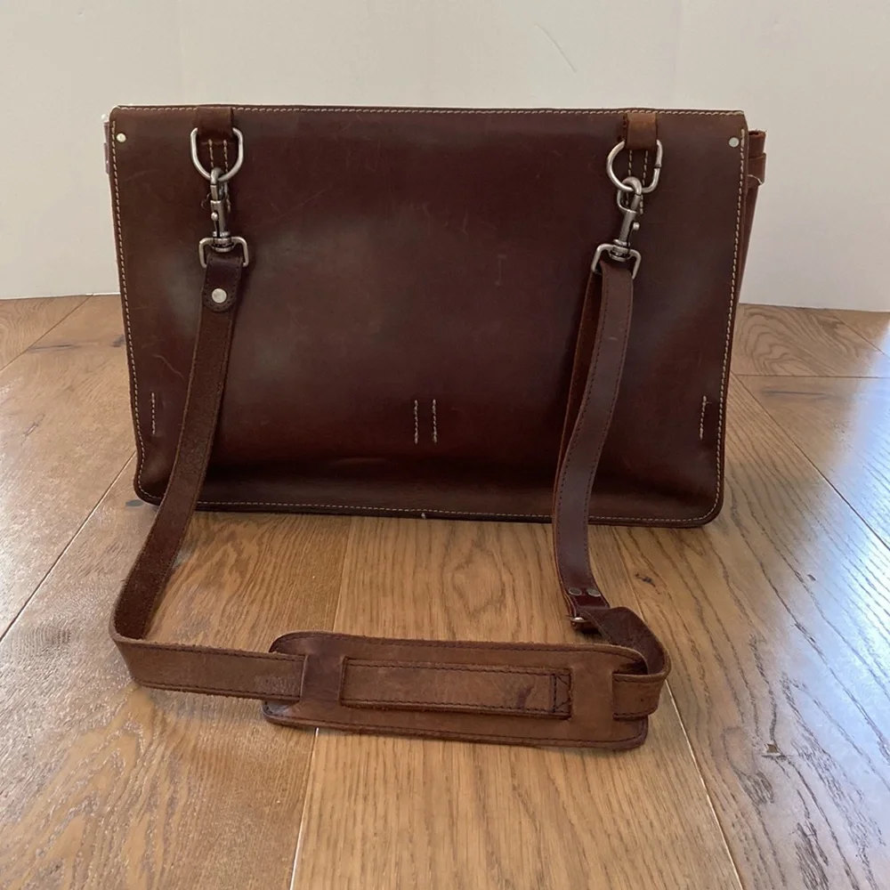 J. Crew Leather Messenger Bag